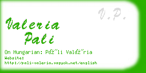 valeria pali business card